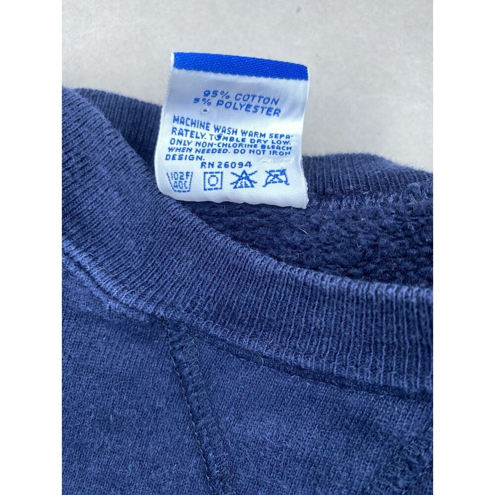 VINTAGE Notre Dame Champion Crew Neck Mens XL Navy Blue Classic College Popover - Picture 7 of 10